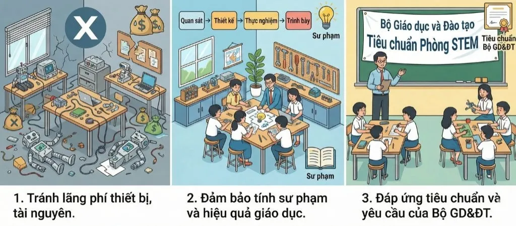 Đơn Vị Triển Khai Phòng STEM: Quy Trình Chuyển Giao & Vận Hành Phòng STEM 2 Tầm quan trọng cốt lõi của việc chuẩn hóa quy trình vận hành phòng STEM
