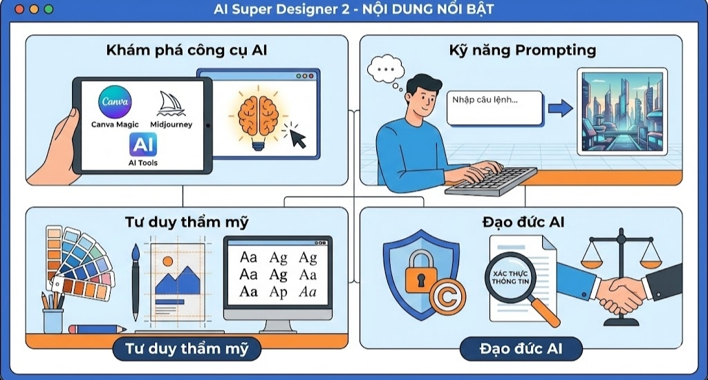 AI Super Designer 2 - Sách Học Sinh Lớp 11: Bước Đệm Vững Chắc Cho Kỷ Nguyên Sáng Tạo Số 4 Nội dung nổi bật AI Super Designer 2