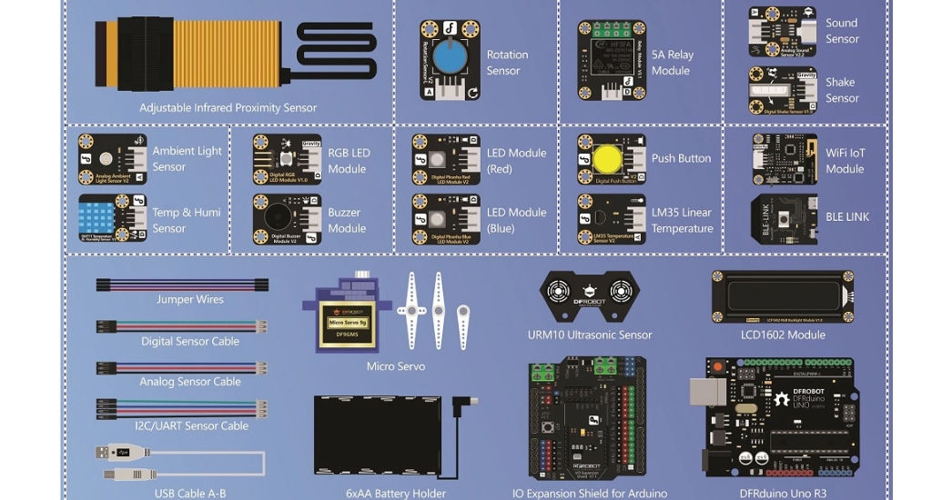 Bộ STEM Lập Trình Nâng Cao Với Arduino 8 Linh Kiện Của Bộ STEM Arduino
