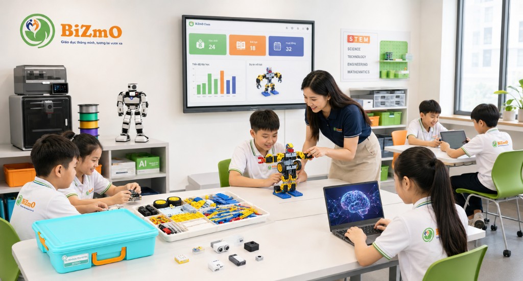 Phòng Học Thông Minh Là Gì? Giải Pháp Cho Trường Học Hiện Đại 3 Phòng học AI Robotics