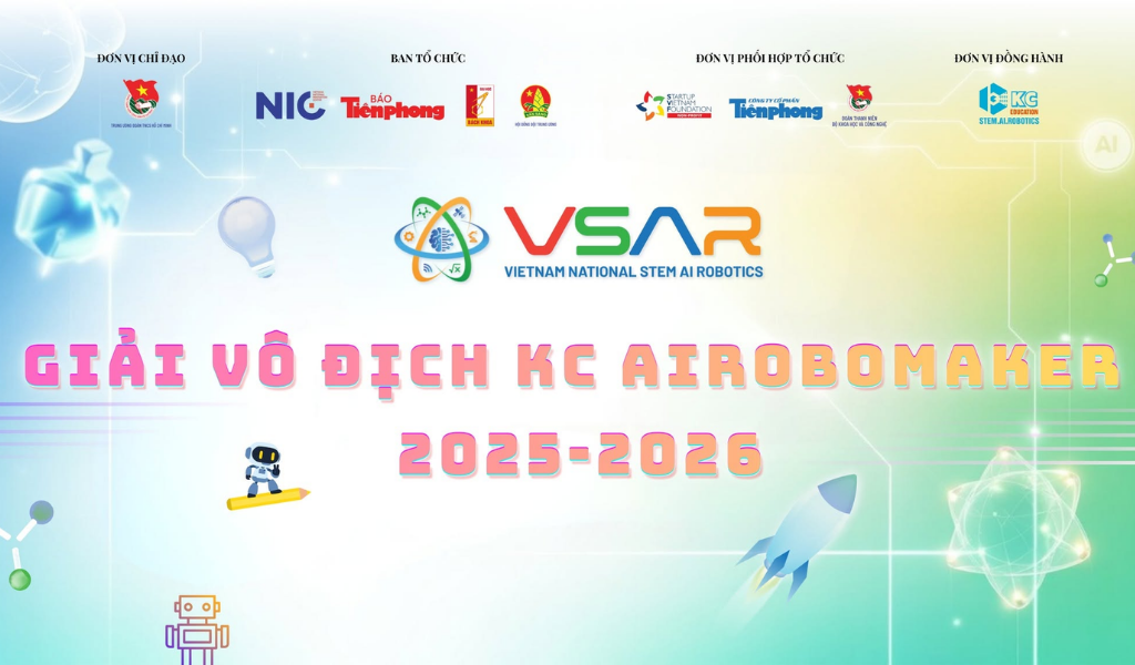 Giải Vô địch Quốc gia STEM, AI và Robotics 2025–2026 1 Giải đấu robot VSAR 2026 chính thức khởi động, hứa hẹn là sân chơi công nghệ bùng nổ nhất năm học. (Nguồn ảnh: Ban tổ chức VSAR)