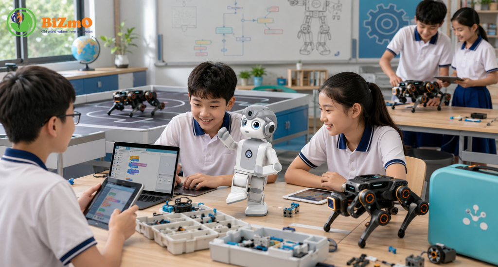 Robotics giáo dục: Nền tảng phát triển tư duy công nghệ cho học sinh 1 Robot giáo dục cho trường học giúp học sinh học STEM, lập trình và công nghệ thông qua hoạt động thực hành trực quan.