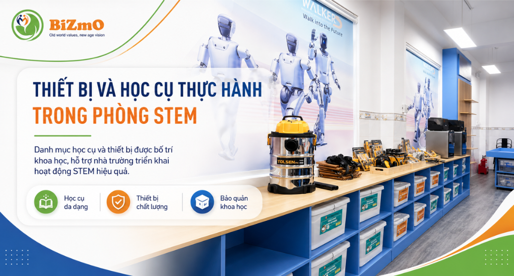 Học cụ STEM của BiZmO hỗ trợ nhà trường triển khai chương trình giáo dục công nghệ theo hướng thực hành và trải nghiệm.